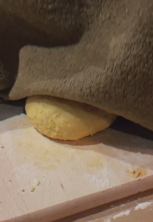 Resting pasta dough